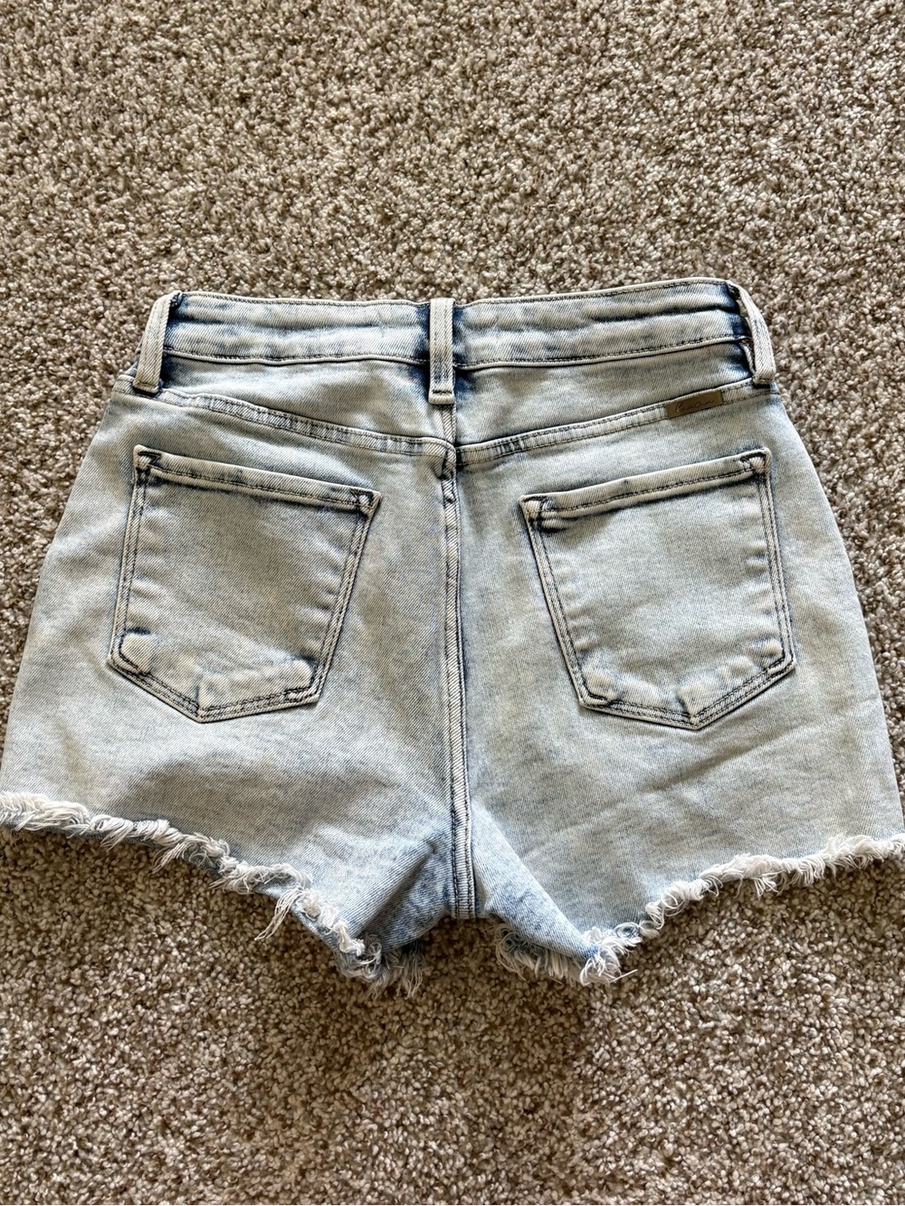 KanCan Light Blue Distressed Denim Shorts - Picture 2 of 3